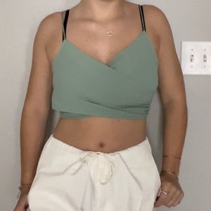 Mint Green Wrapped Crop Top